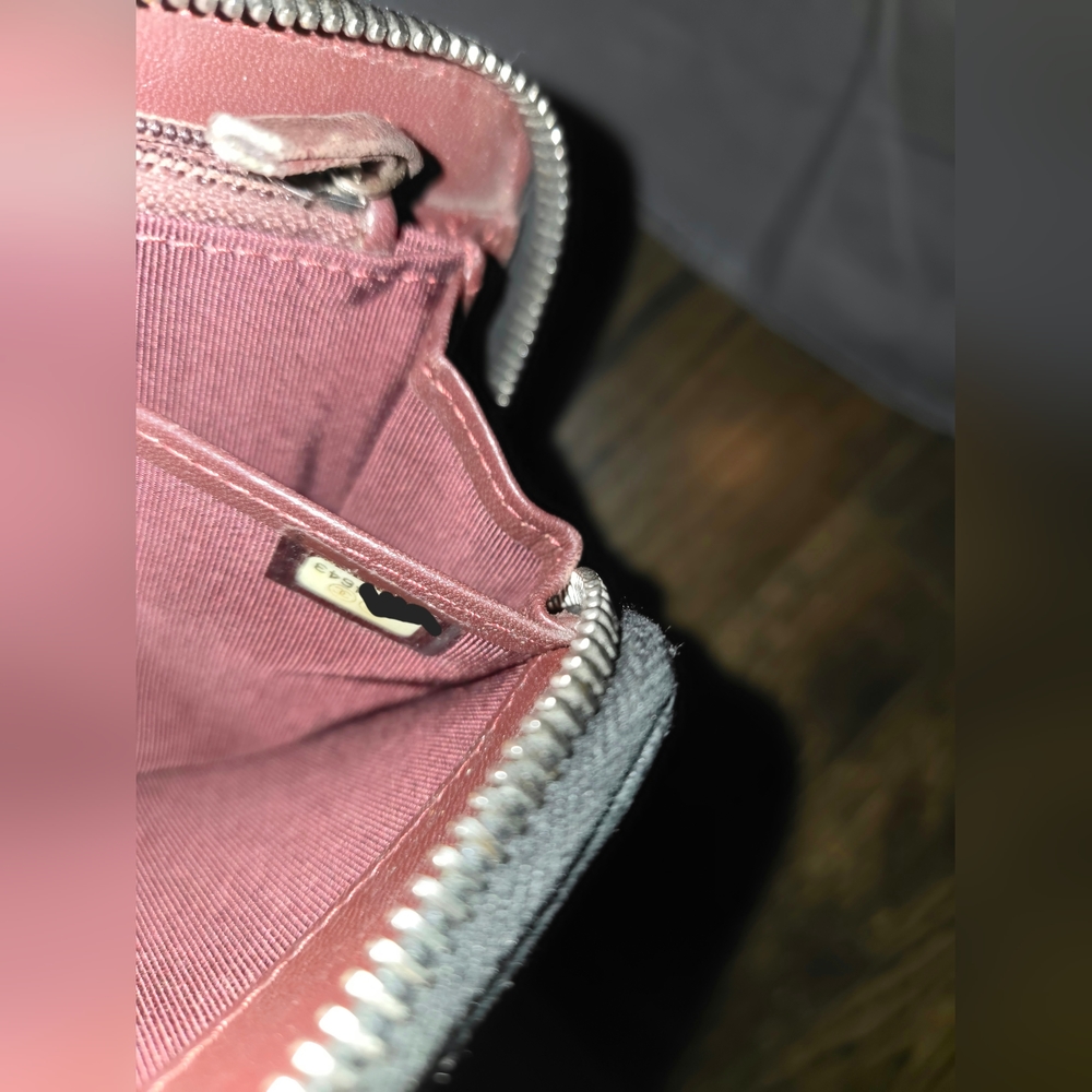 Authentic Chanel Wallet Zip Around Matelasse Lamb… - image 3